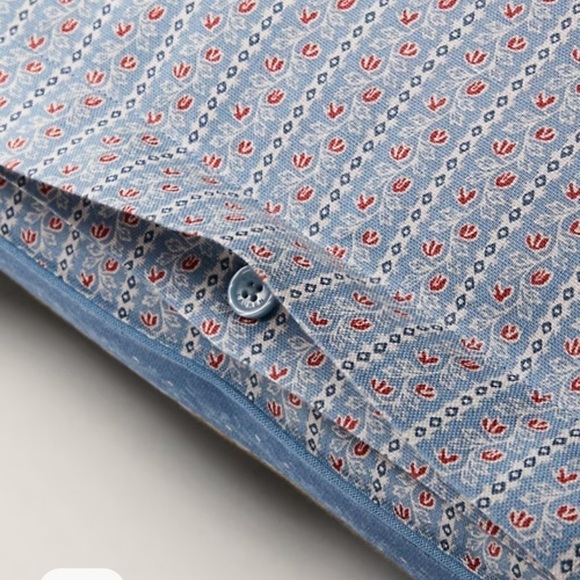 Ralph Lauren Skye King Pillow Sham 100% Cotton Denim Floral 20” X 36” NWT - Picture 10 of 10